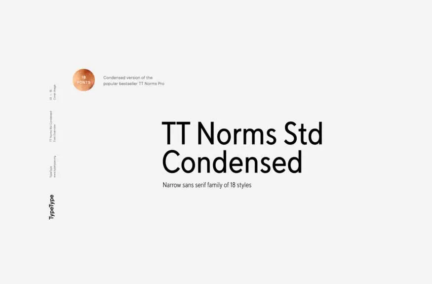 TT Norms Std Condensed Font Family
