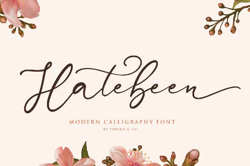 Hatebeen - Modern Script Font