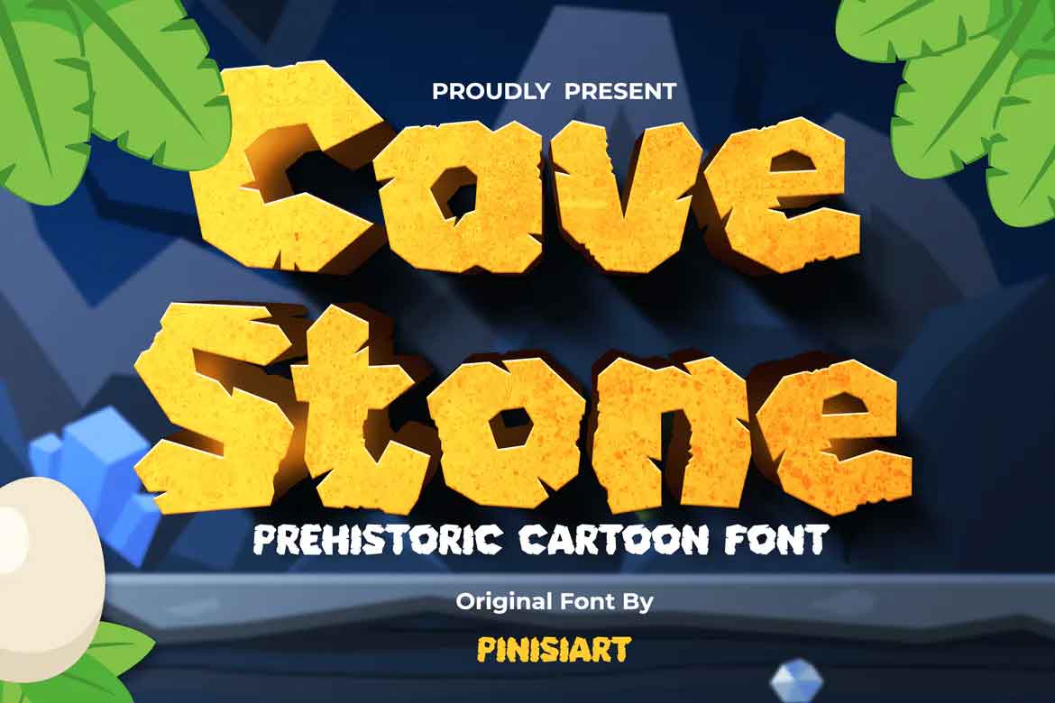Cave Stone Font