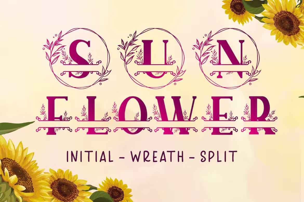 Sunflower - Monogram Font