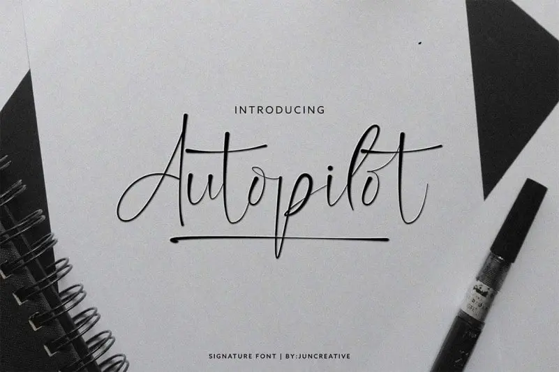 Autopilot Script Font