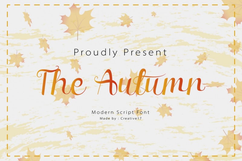 The Autumn Calligraphy Font