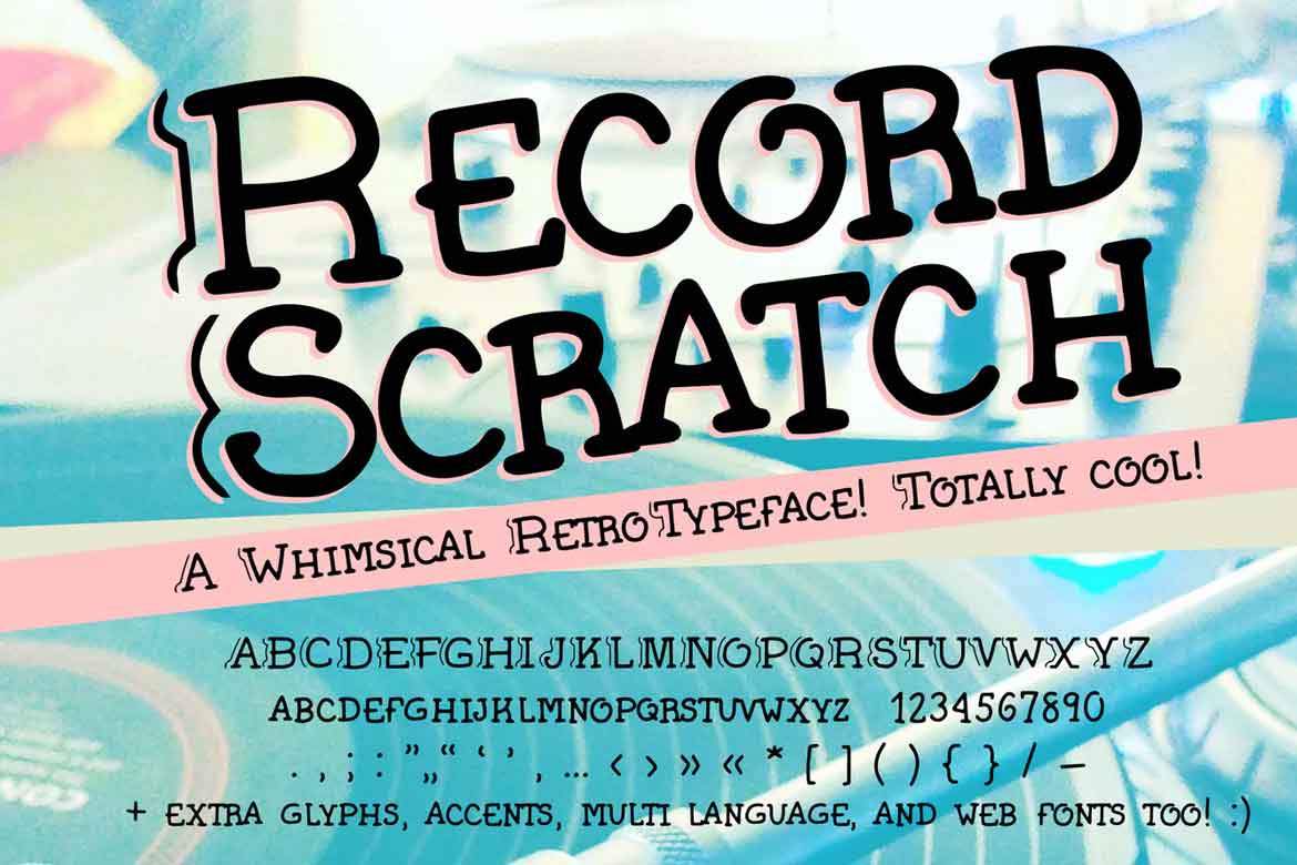 Record Scratch Font