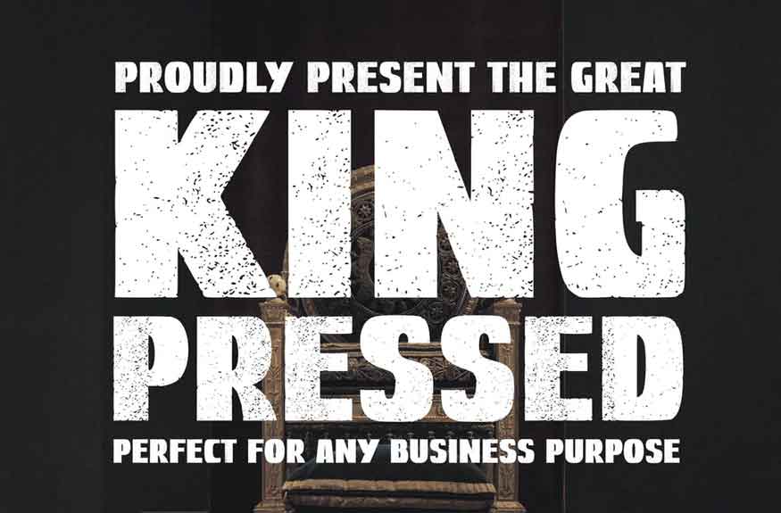 Great Kings Pressed Font
