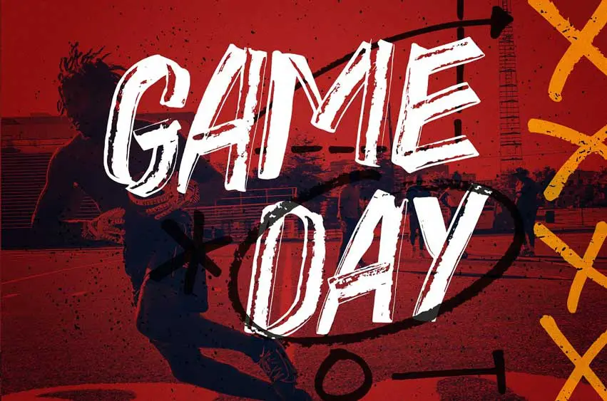 Game Day - Hand Drawn Font