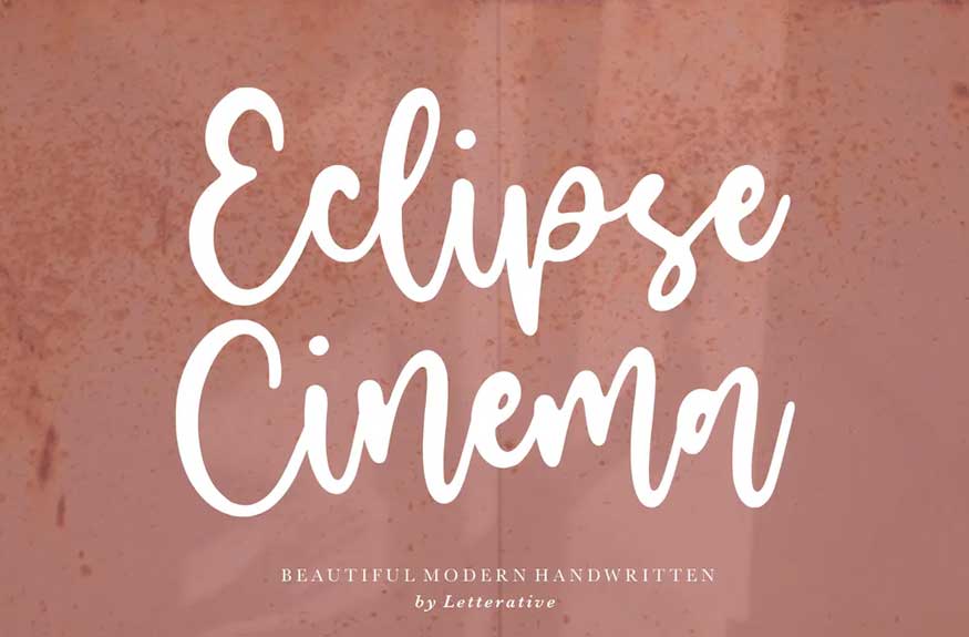 Eclipse Cinema Script Font