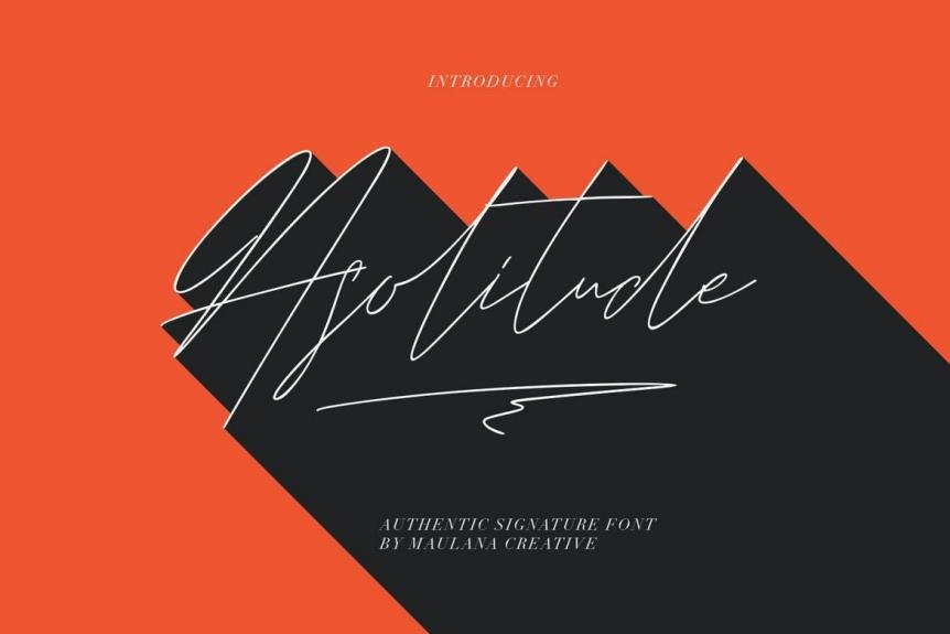 Asolitude Authentic Signature Font