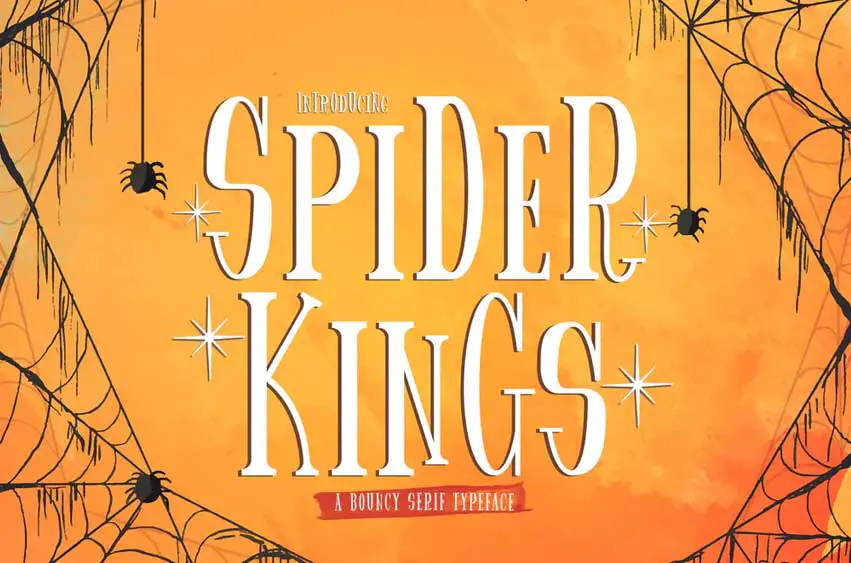 Spider King - Bouncy Serif Font