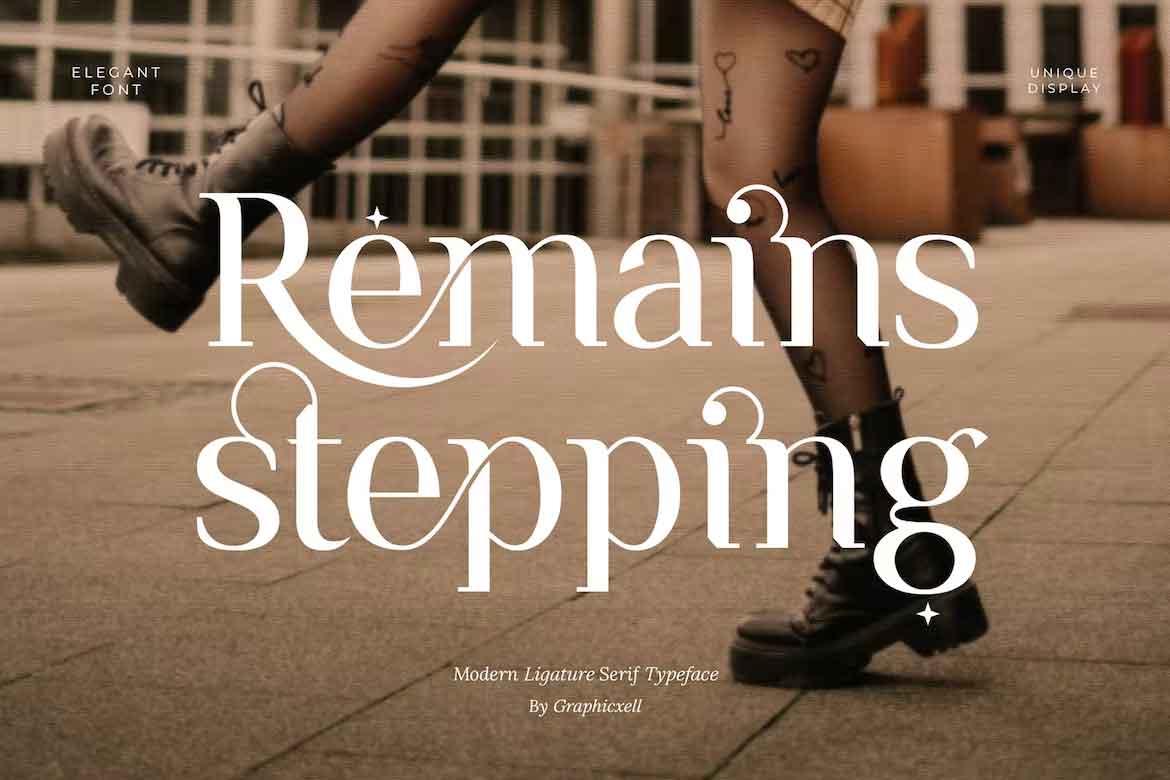 Remains Stepping Font