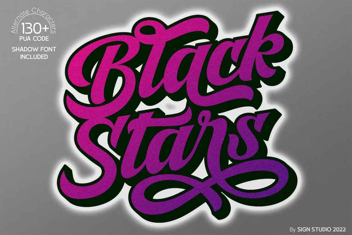 Black Stars Font