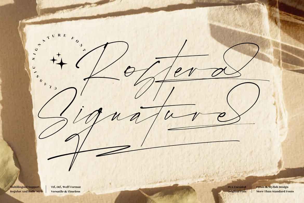 Rostera Signature Font