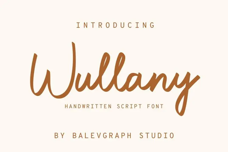 Wullany Brush Script Font