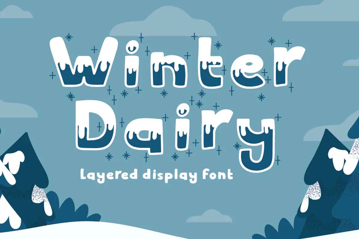 Winter Dairy - Christmas Font