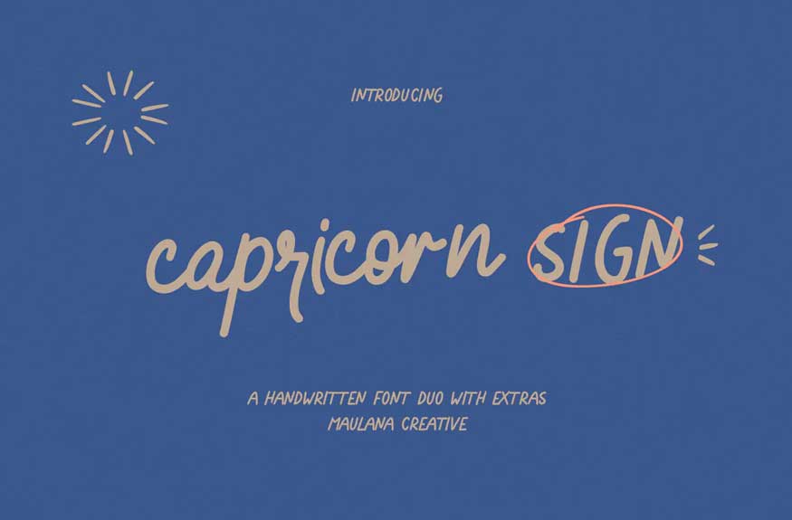 Capricorn Sign Font