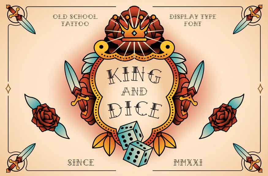 King And Dice Font