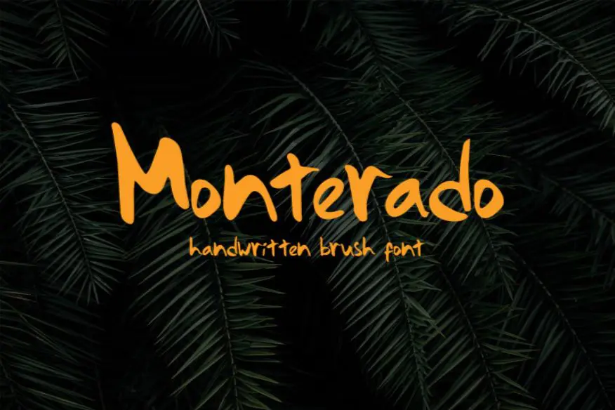 Monterado Handwritten Brush Font