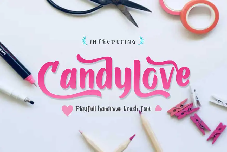 Candylove Playfull Brushwritten Font