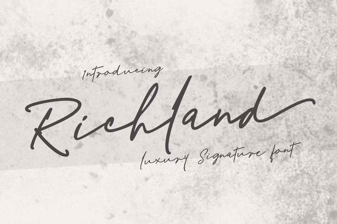 Richland Signature Font