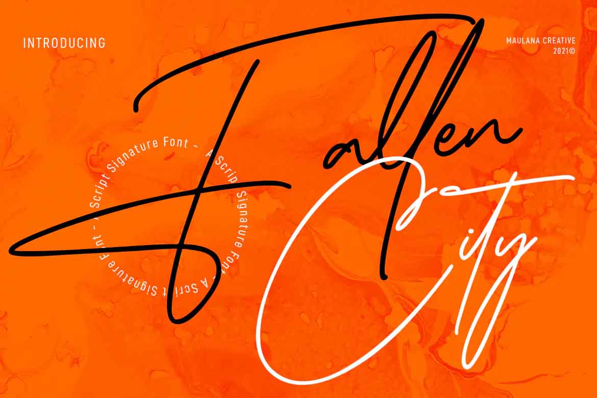 Fallen City Signature Font