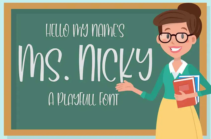 Ms. Nicky - A Playful Font