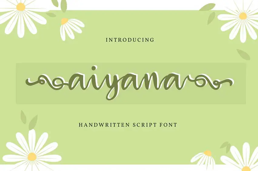 Aiyana | Handwritten Script Font