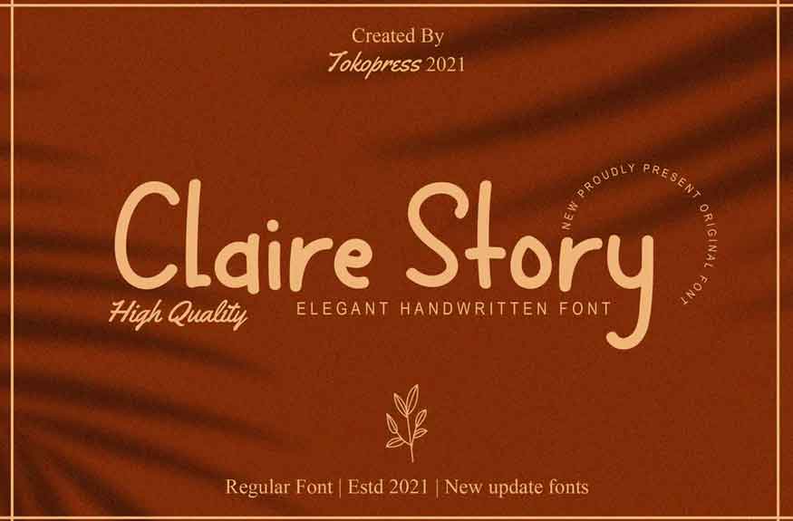 Claire Story Font