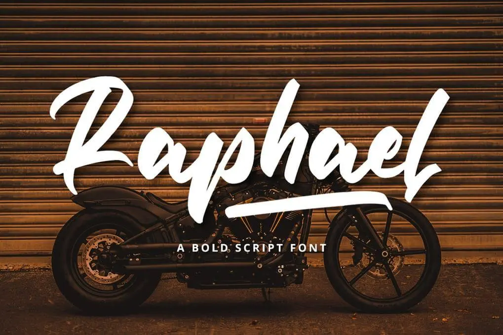 Raphael Bold Script font