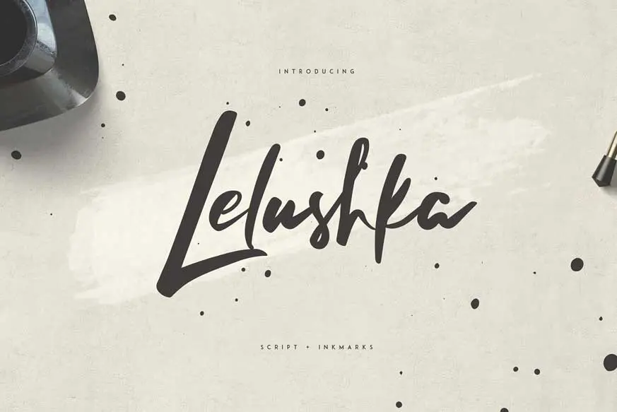 Lelushka Script and Ink Marks Font