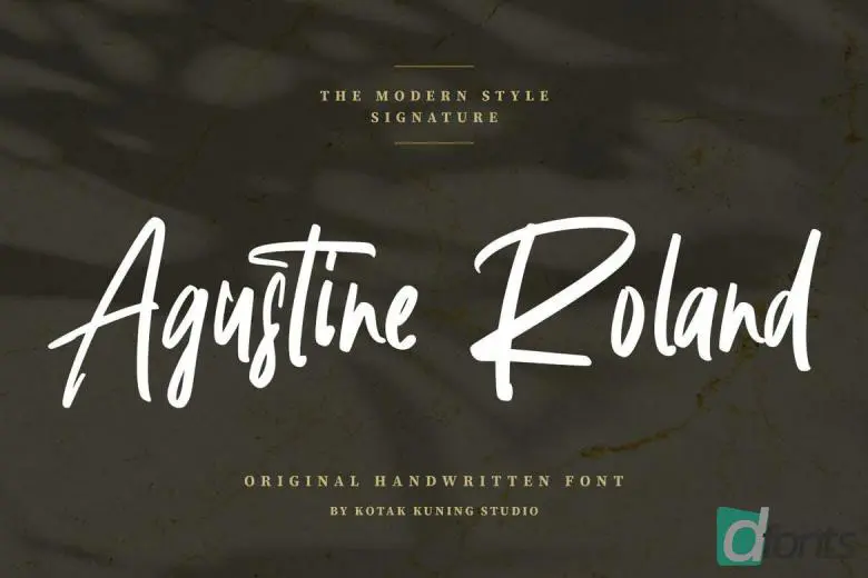 Agustine Roland - Signature Handwritten Font