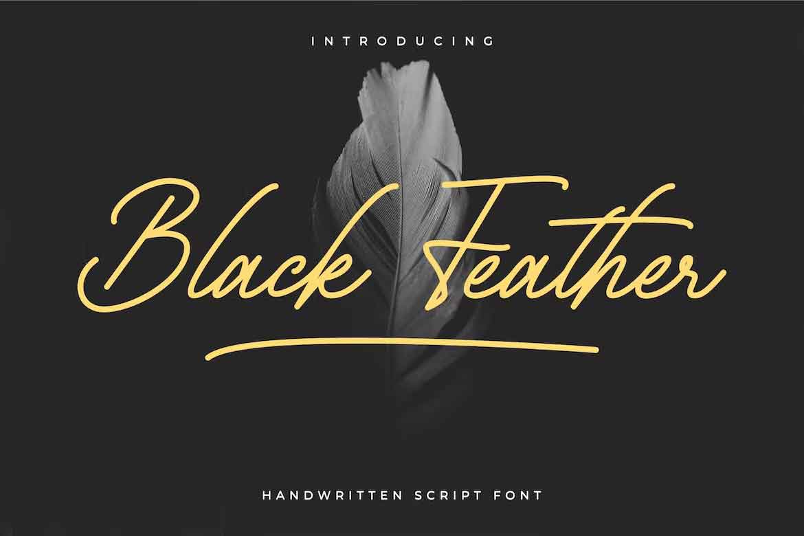 Black Feather Font