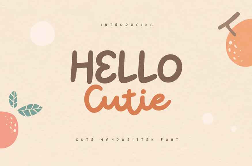 Hello Cutie Font