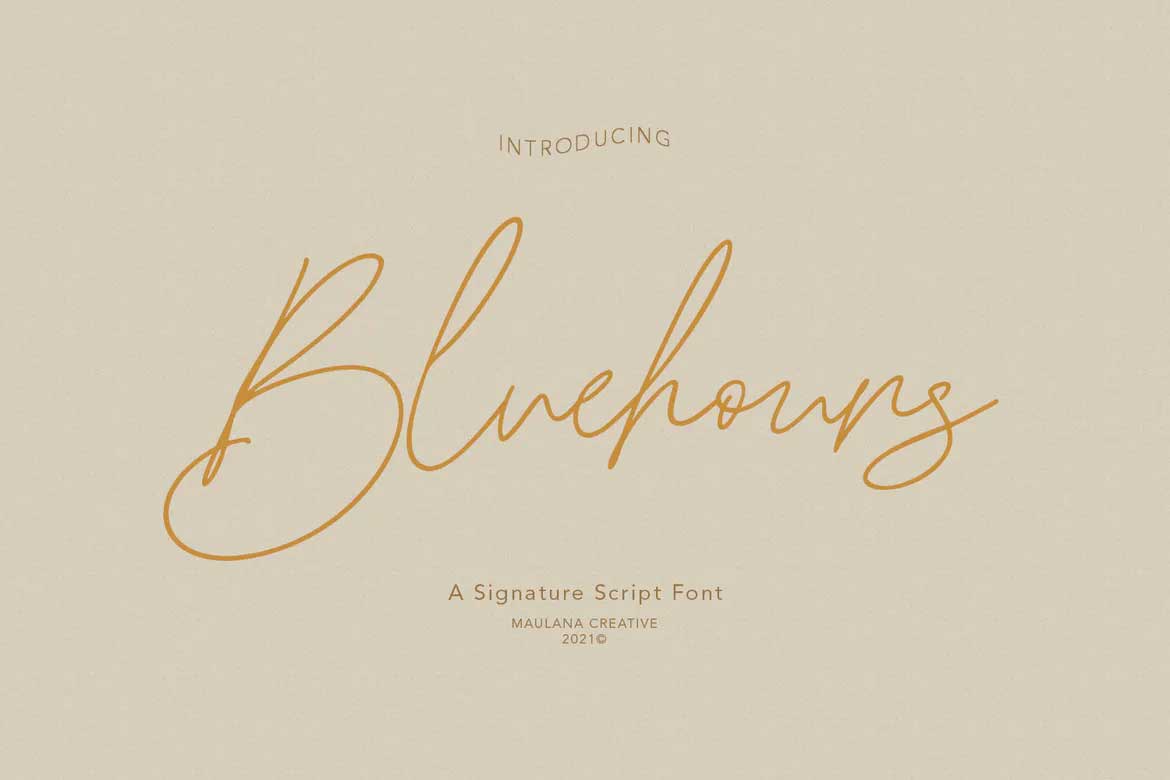Bluehours Font