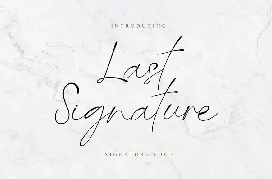 Last Signature Font