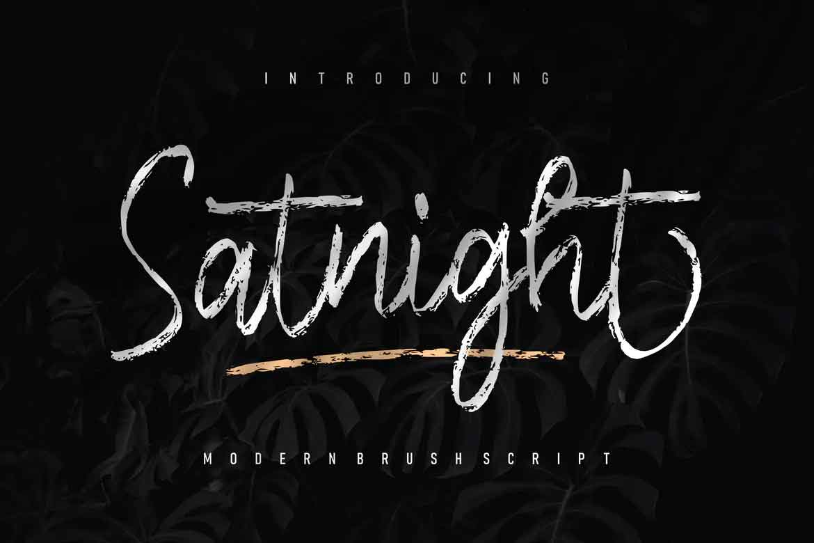 Satnight Brush Font