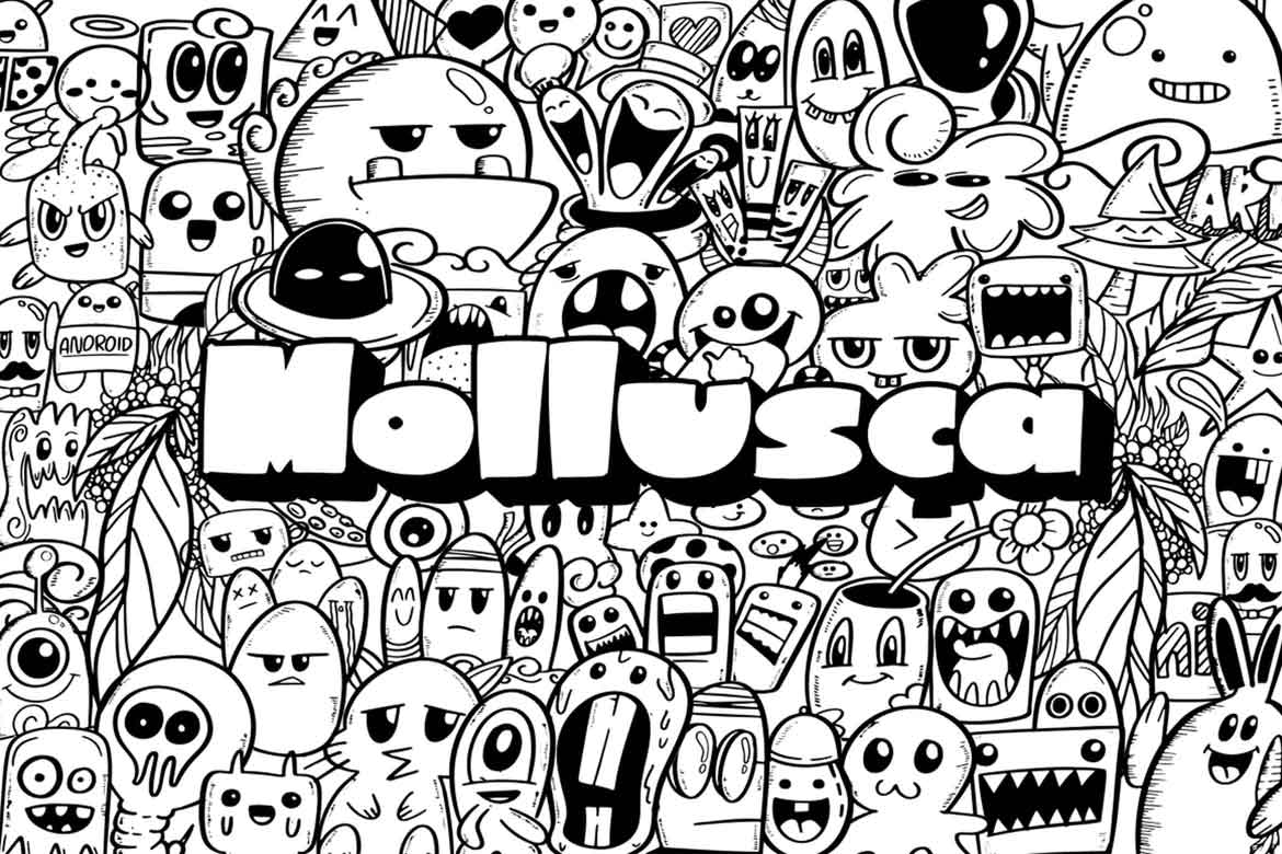 Mollusca Doodle Font