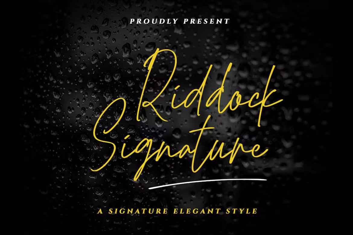 Riddock Signature Font