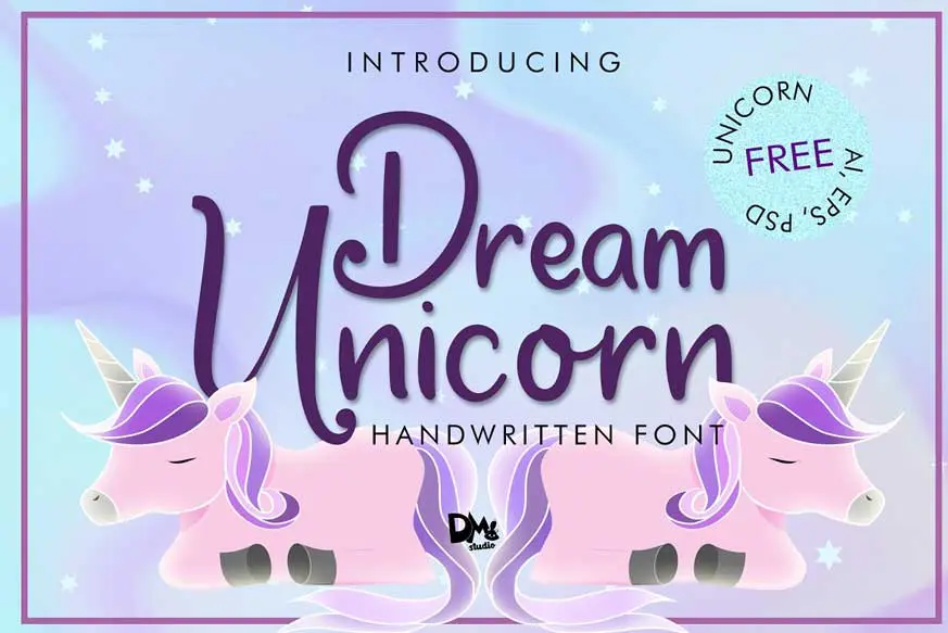 Dream Unicorn - Handwritten Font