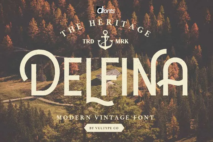 DELFINA - Vintage Font
