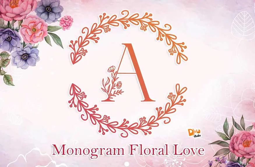 Monogram Floral Love Font