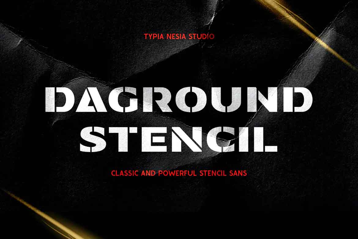 Daground Stencil Font