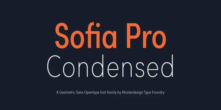 Sofia Pro Condensed Font Family