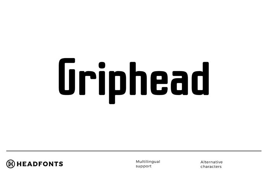 Griphead Modern Condensed Font