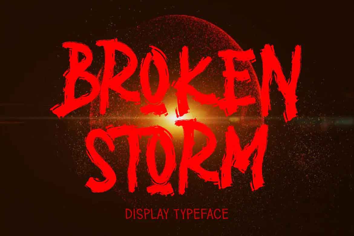 Broken Storm Font