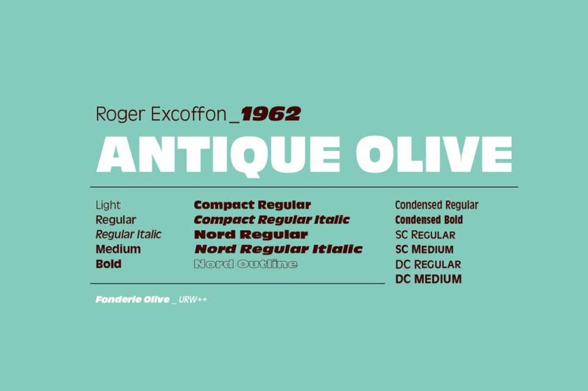 Antique Olive Font