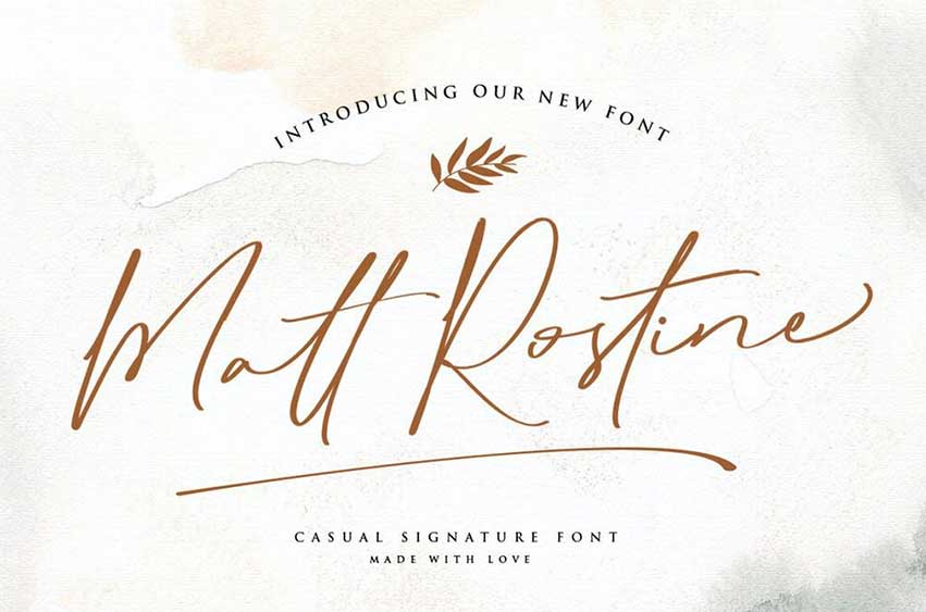 Matt Rostine | Signature Font