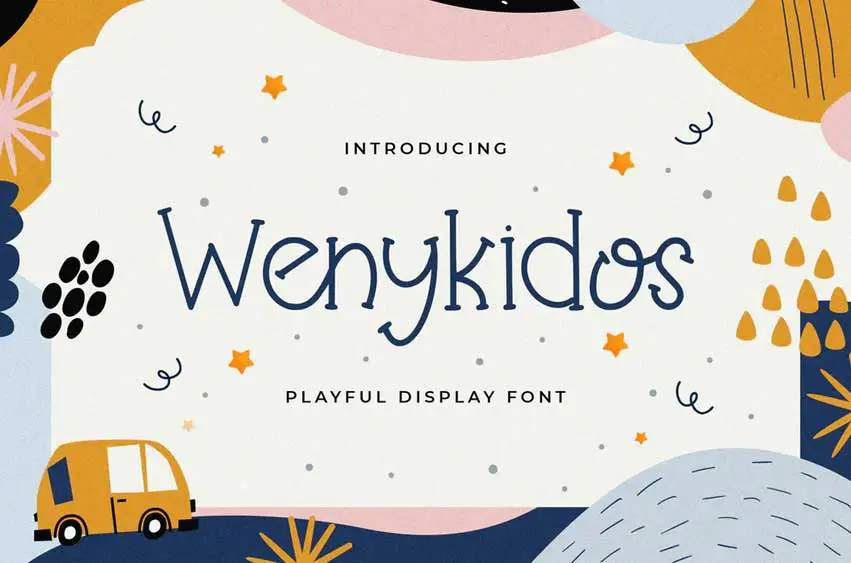 Wenykidos - Playful Display Font