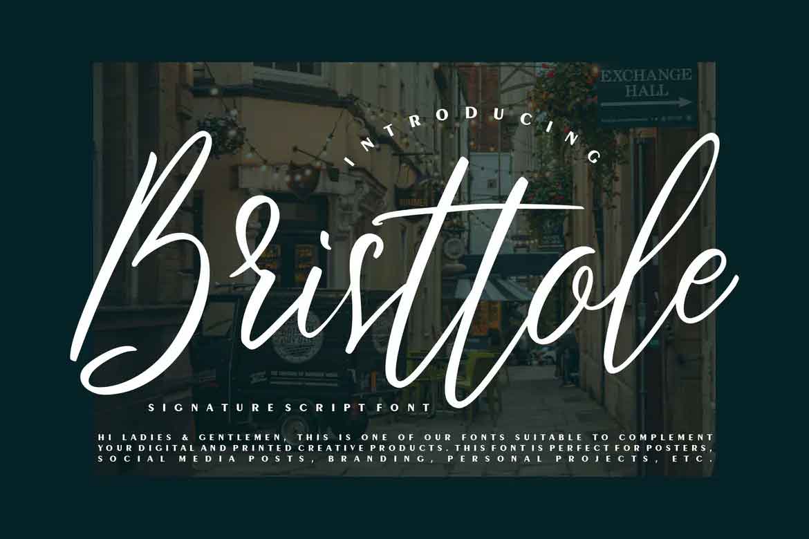 Bristtole Script Font