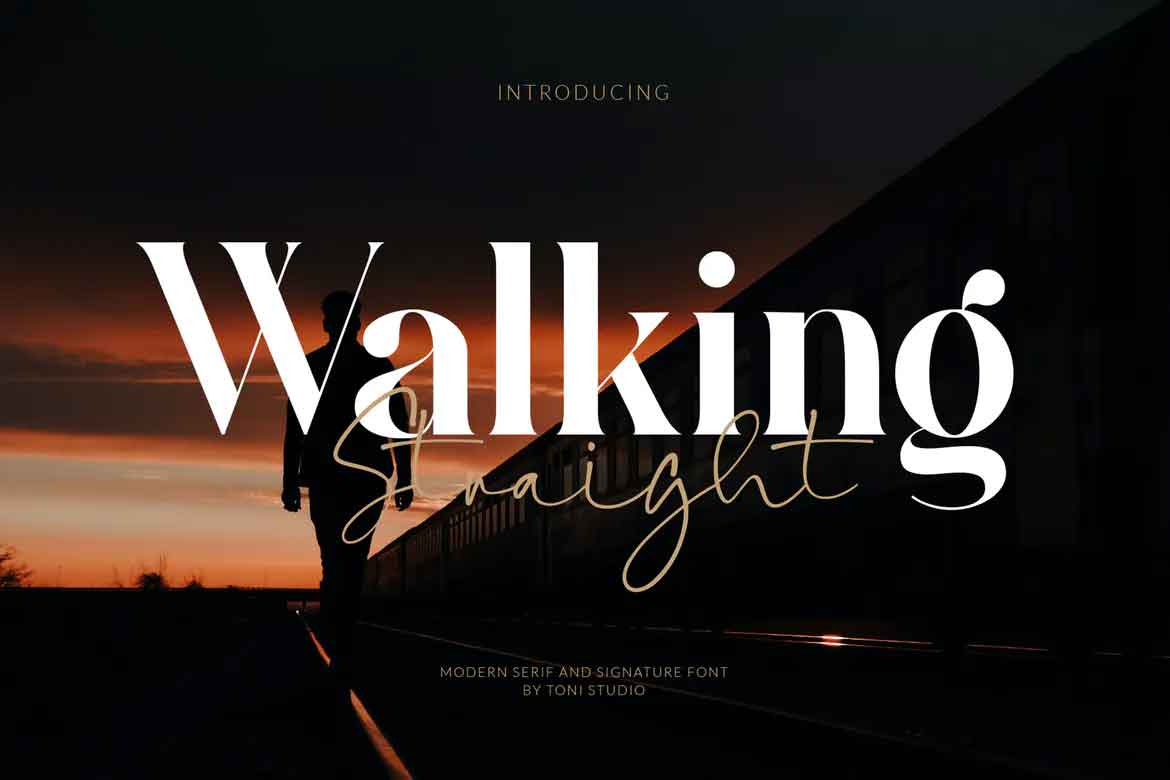Walking Straight Font