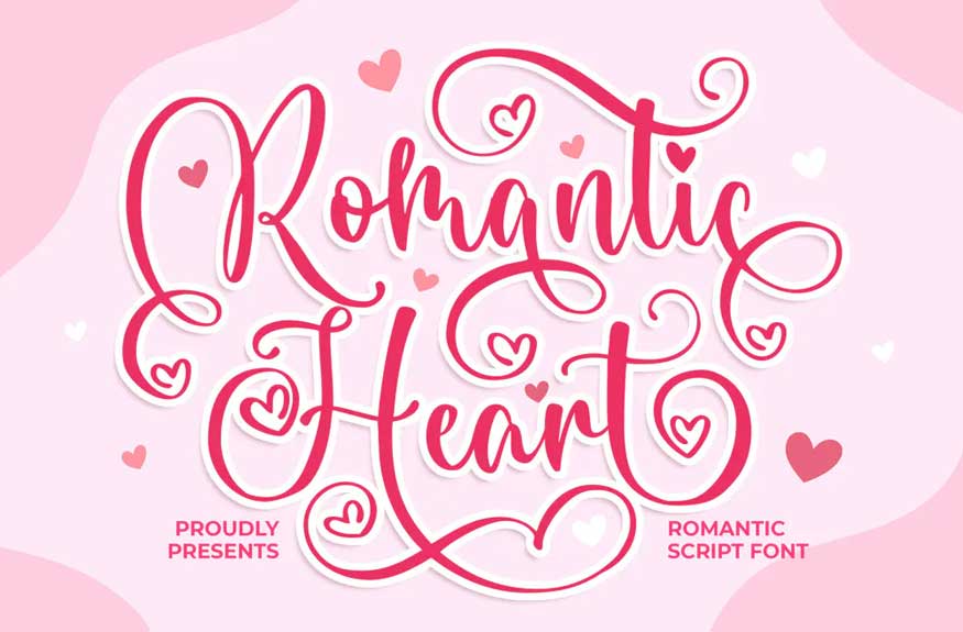 Romantic Heart Font