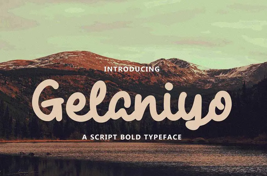 Gelaniyo - a Script Bold Typeface